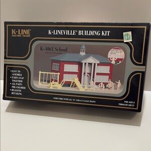 K-Line K-4061 School Building Kit. In original box, unopened.